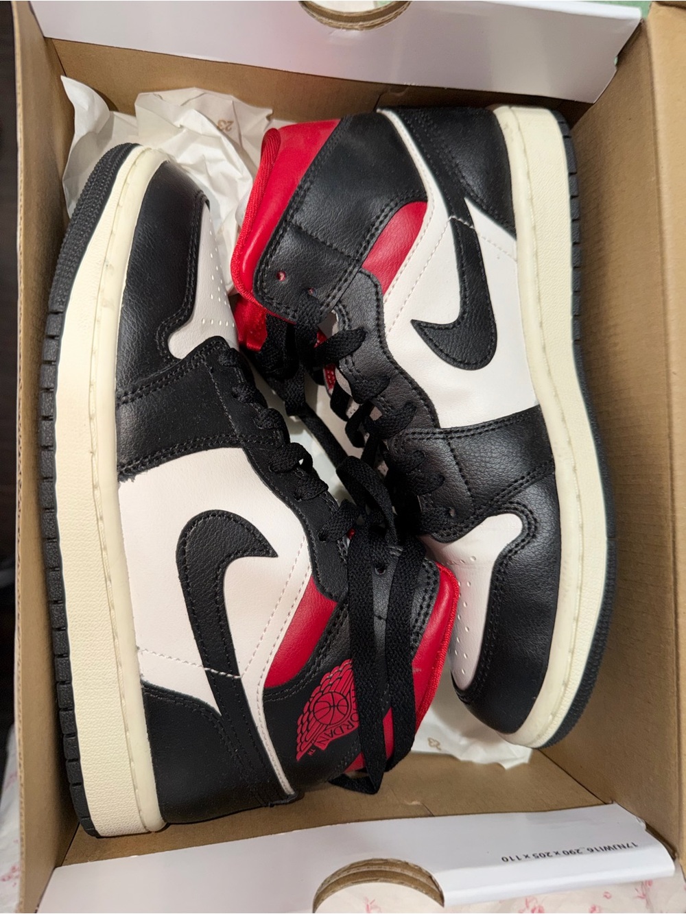 Jordan Women’s High-Top Sneakers Black White Red